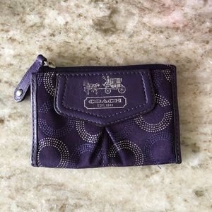 Purple Coach Waller Purse
